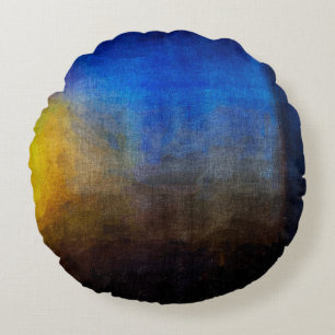 Cojín Redondo Estructura digital de la pintura. vintag de arte a