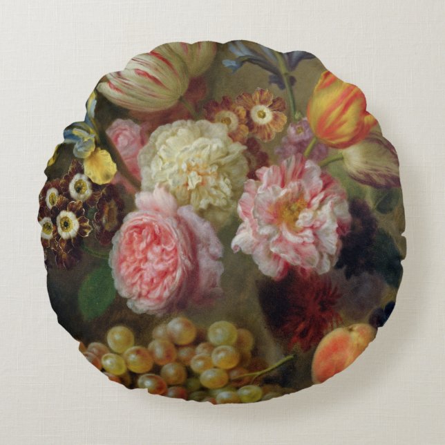 Cojín Redondo Estudio 2 de la flor (Anverso)