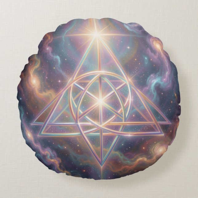 Cojín Redondo Ethereal Vision – Beyond Reality27 (Anverso)