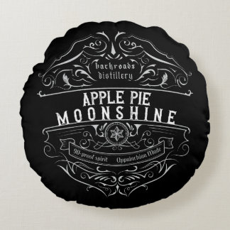 Cojín Redondo Etiqueta Appalachia Moonshine