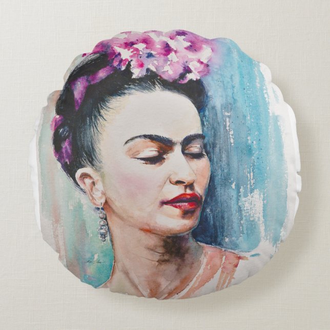 Cojín Redondo Eve Painted Frida (Anverso)