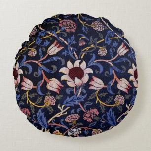 Cojín Redondo Evenlode, famoso patrón de William Morris,