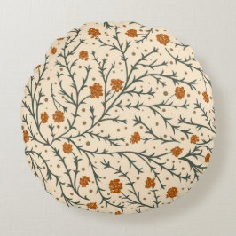 Cojín Redondo Evergreen Kisses Under the Mistletoe