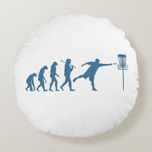 Cojín Redondo Evolución del disco de golf - Regalo divertido par