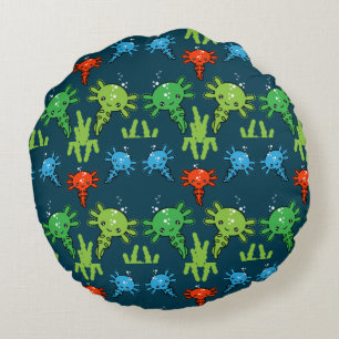 Cojín Redondo Exotic Axototl Salamander Pillowcase
