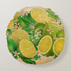 Cojín Redondo Exotic Musk Limes & Basil from Bangkok (Cretonne)