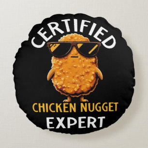 Cojín Redondo Experto Certificado en Nuggets de Pollo