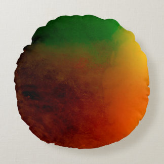 Cojín Redondo explosión de polvo de color abstracto en un fondo 