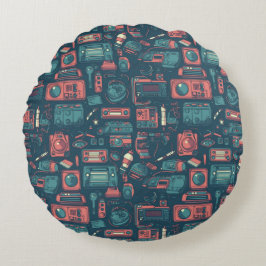 Cojín Redondo Explosión del pasado: tecnología de los 80