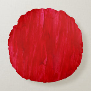Cojín Redondo Extracto y acuarela inconsútiles rojos del fondo
