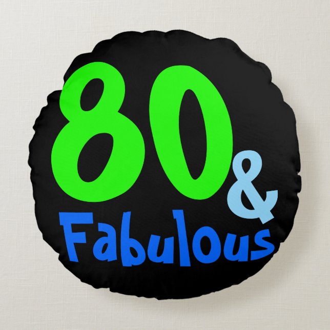 Cojín Redondo Fabuloso cumpleaños tropical (Anverso)