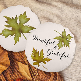 Cojín Redondo Fall Otoño Foliage Friendscome Acción de Gracias