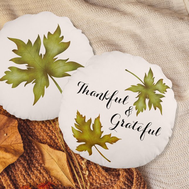 Cojín Redondo Fall Otoño Foliage Friendscome Acción de Gracias (Subido por el creador)