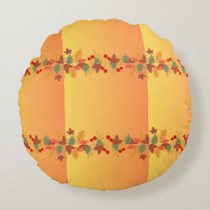 Cojín Redondo Fall Pumpkin Spice Halloween Thankcome