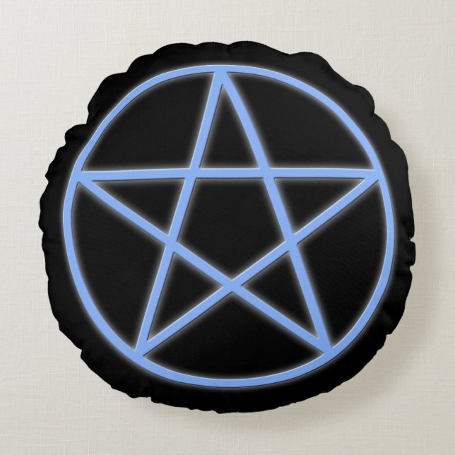 Cojín Redondo Falln Pagan Pentacle (Anverso)
