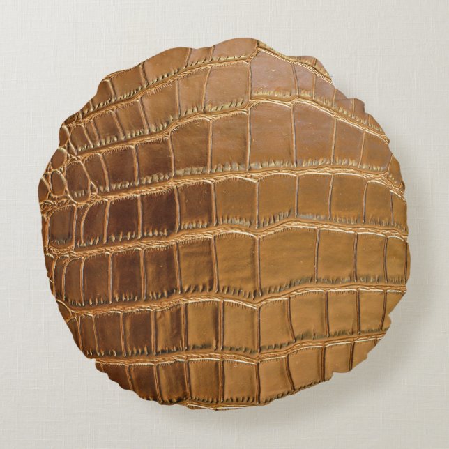 Cojín Redondo Falso modelo de la piel animal del cuero del (Reverso)