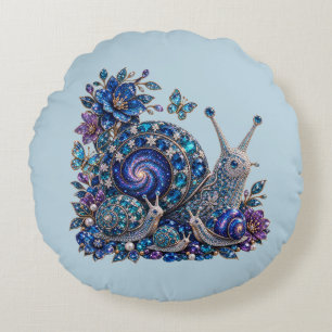 Cojín Redondo Familia de Caracoles de Cristal Celestial – Galaxi