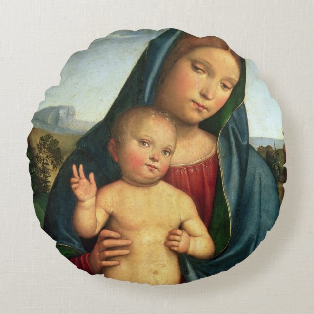 Cojín Redondo Familia santa (Anverso)