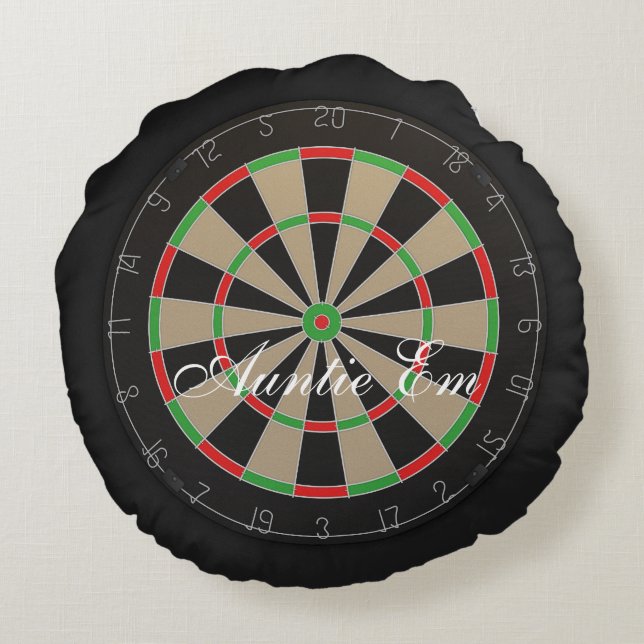 Cojín Redondo Fans de Darts 🎯 😍 Dartboard (Reverso)