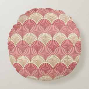 Cojín Redondo Fans Pink Mid-Century