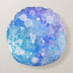 Cojín Redondo Fantasía de Snowflake
