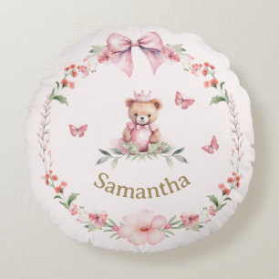 Cojín Redondo Fantasías del oso rosa Teddy