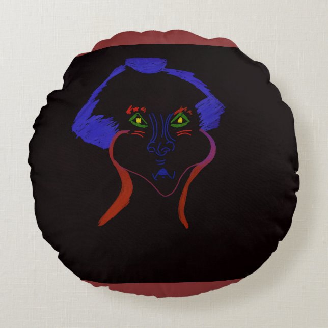 Cojín Redondo Fantasy Character Art  (Anverso)