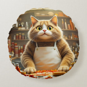 Cojín Redondo Fantasy Cute Big Oyes Cat