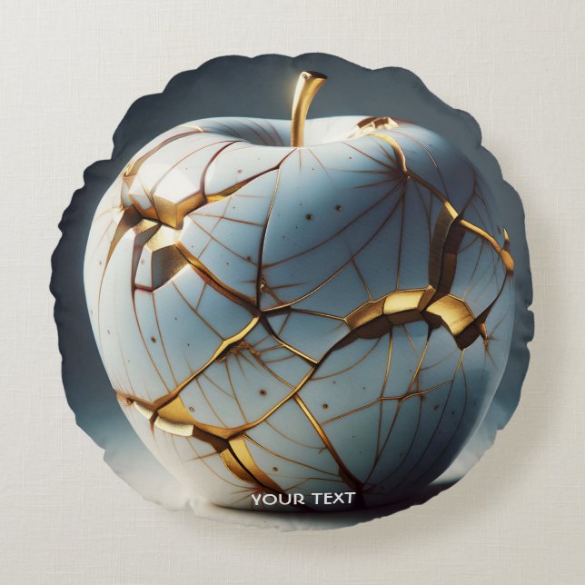 Cojín Redondo Fantasy Cute Kintî Porcelana Apple (Anverso)