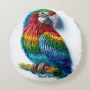 Cojín Redondo Fantasy Cute Paper Clips Bird