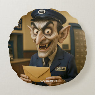 Cojín Redondo Fantasy Cute Strange Postal Worker