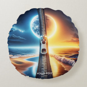 Cojín Redondo Fantasy Cute Zipper Night Day