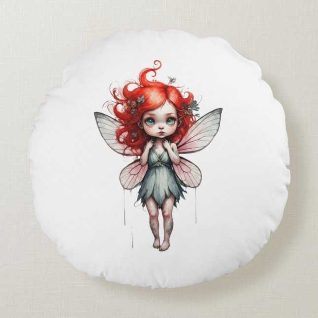Cojín Redondo fantasy fairy (Anverso)
