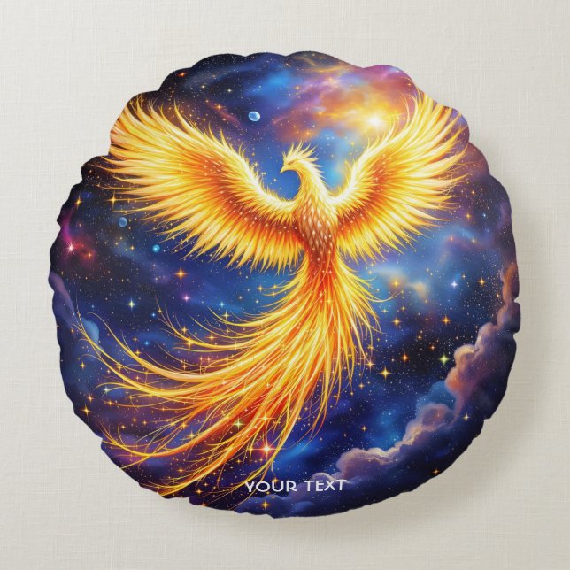 Cojín Redondo Fantasy Phoenix Stars Space (Anverso)