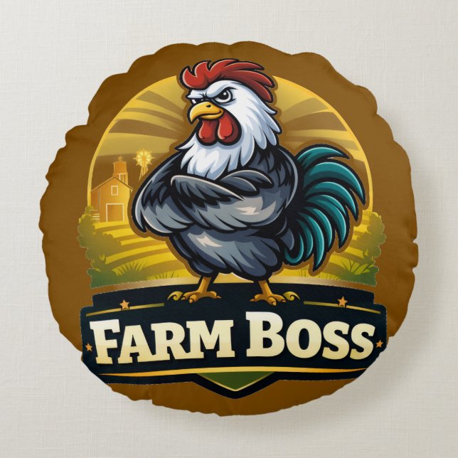 Cojín Redondo Farm boss roster  (Anverso)
