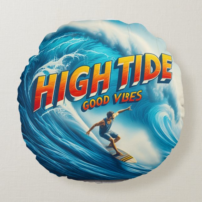 Cojín Redondo Faux Wrapped Canvas Print (Anverso)