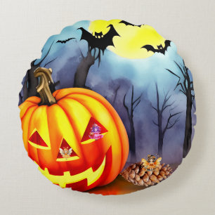 Cojín Redondo Fe como Halloween también