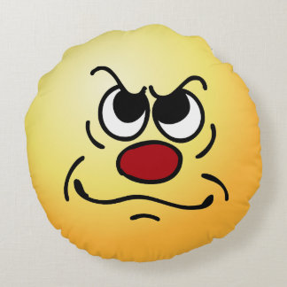 Cojín Redondo Fed Up Face Grumpey