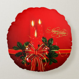 Cojín Redondo Felices Fiestas