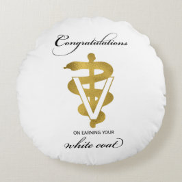 Cojín Redondo Felicitaciones a la ceremonia veterinaria de la ba