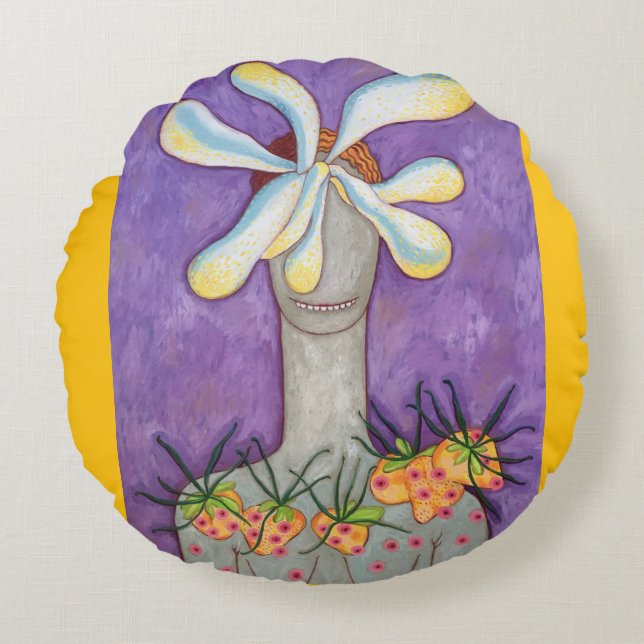 Cojín Redondo feliz (Anverso)