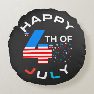 Cojín Redondo Feliz 4 De Julio-97958