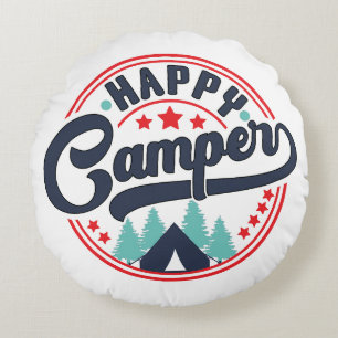 Cojín Redondo Feliz Camper