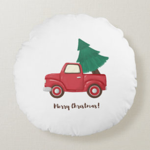 Cojín Redondo Feliz coche navideño