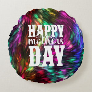 Cojín Redondo Feliz Día de la Madre-11344