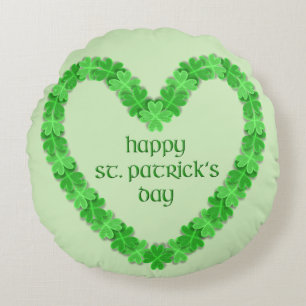 Cojín Redondo Feliz Día de San Patricio