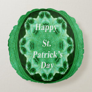 Cojín Redondo Feliz Día de San Patricio.....