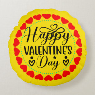 Cojín Redondo Feliz Día de San Valentín-53816