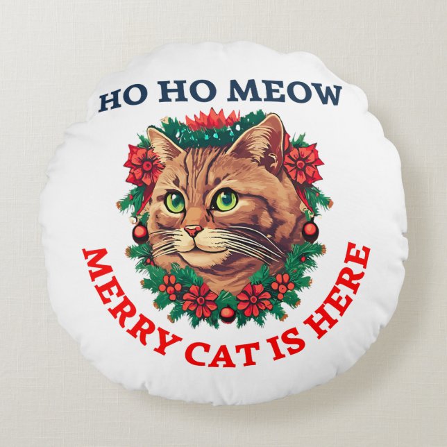 Cojín Redondo Feliz Navidad (Anverso)