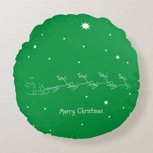 Cojín Redondo Feliz Navidad
